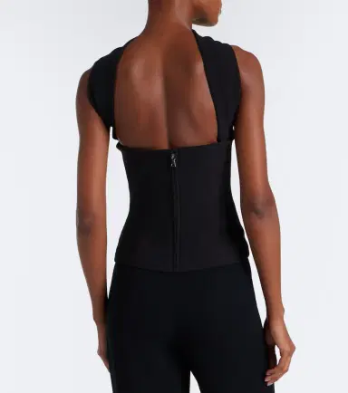 Roland Mouret Scarf-detail crêpe corset top | Thumbnail 3 Roland Mouret Scarf-detail crêpe corset top | Thumbnail 3