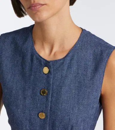 Carolina Herrera Linen, wool, silk, and cashmere vest | Thumbnail 4