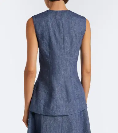 Carolina Herrera Linen, wool, silk, and cashmere vest | Thumbnail 5