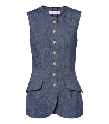 Carolina Herrera Linen, wool, silk, and cashmere vest | Thumbnail 1