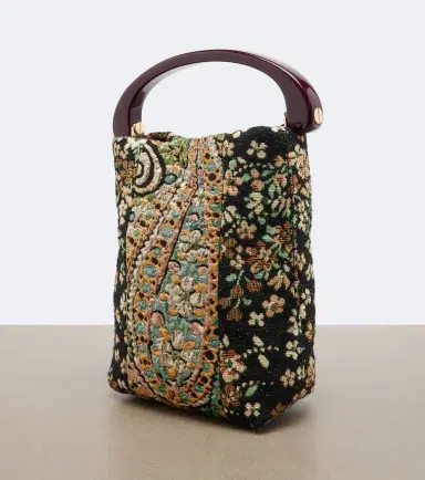 Dries Van Noten Micro floral jacquard top-handle bag | Thumbnail 3 Dries Van Noten Micro floral jacquard top-handle bag | Thumbnail 3