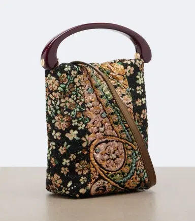 Dries Van Noten Micro floral jacquard top-handle bag | Thumbnail 4 Dries Van Noten Micro floral jacquard top-handle bag | Thumbnail 4