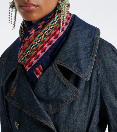 Dries Van Noten Wool jacquard scarf | Thumbnail 5 Dries Van Noten Wool jacquard scarf | Thumbnail 5