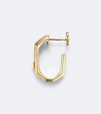 Messika Moderniste 18kt gold single hoop earring with diamonds | Thumbnail 2 Messika Moderniste 18kt gold single hoop earring with diamonds | Thumbnail 2