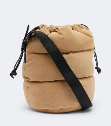 Moncler Caradoc Small suede down bucket bag | Thumbnail 2
