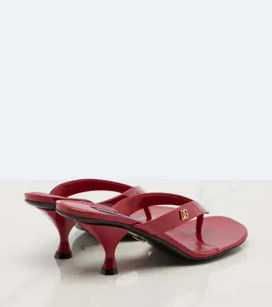 Dolce & Gabbana DG patent leather thong sandals | Thumbnail 3