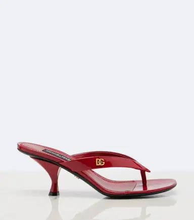 Dolce & Gabbana DG patent leather thong sandals | Thumbnail 4