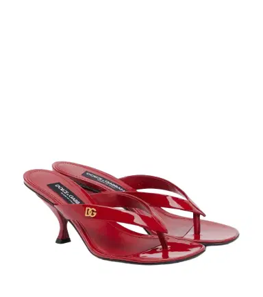 Dolce & Gabbana DG patent leather thong sandals | Thumbnail 1