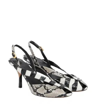 Jacquemus Poisson snake-effect leather slingbacks | Thumbnail 1 Jacquemus Poisson snake-effect leather slingbacks | Thumbnail 1