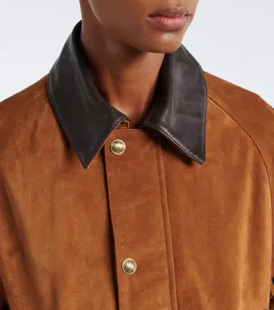Nili Lotan Kedem leather-trimmed suede jacket | Thumbnail 4 Nili Lotan Kedem leather-trimmed suede jacket | Thumbnail 4
