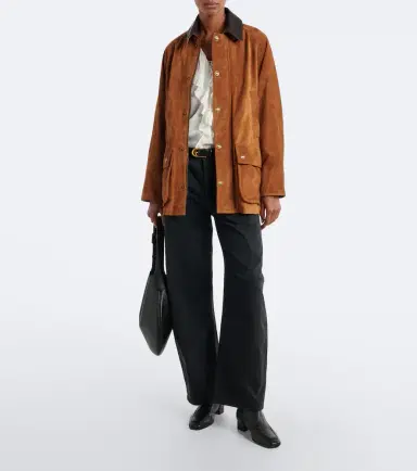 Nili Lotan Kedem leather-trimmed suede jacket | Thumbnail 5 Nili Lotan Kedem leather-trimmed suede jacket | Thumbnail 5