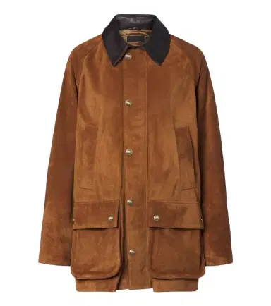 Nili Lotan Kedem leather-trimmed suede jacket | Thumbnail 1 Nili Lotan Kedem leather-trimmed suede jacket | Thumbnail 1