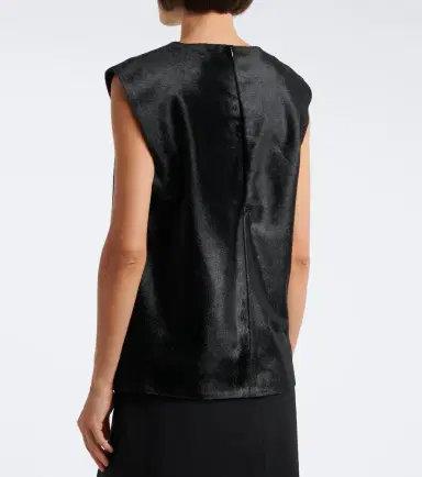 Loulou de Saison Juni pony-effect leather top | Thumbnail 2 Loulou de Saison Juni pony-effect leather top | Thumbnail 2