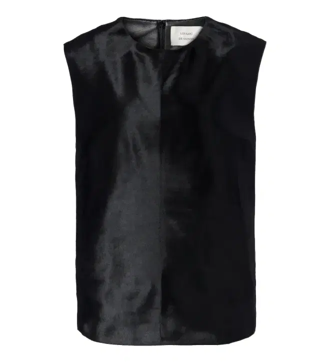 Loulou de Saison Juni pony-effect leather top