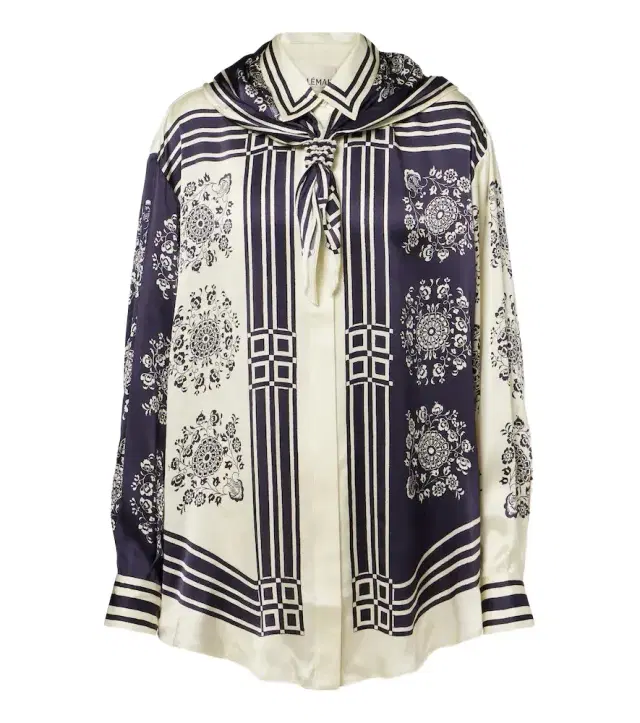 Alemais Alémais Banderra scarf-detail printed silk shirt
