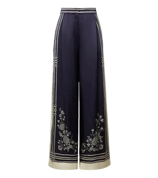 Alemais Alémais Banderra printed silk satin wide-leg pants