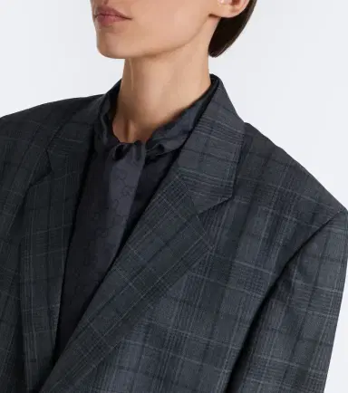Gucci Oversized checked wool blazer | Thumbnail 3 Gucci Oversized checked wool blazer | Thumbnail 3