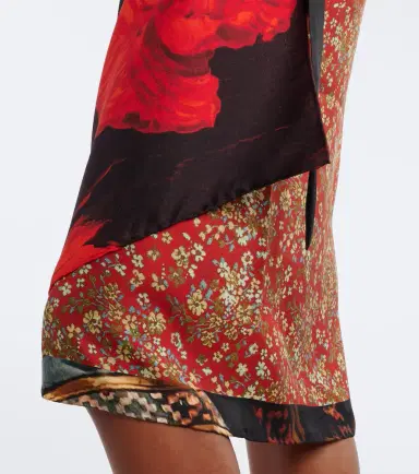 Dries Van Noten Printed silk wrap skirt | Thumbnail 3