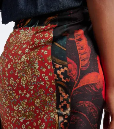 Dries Van Noten Printed silk wrap skirt | Thumbnail 4