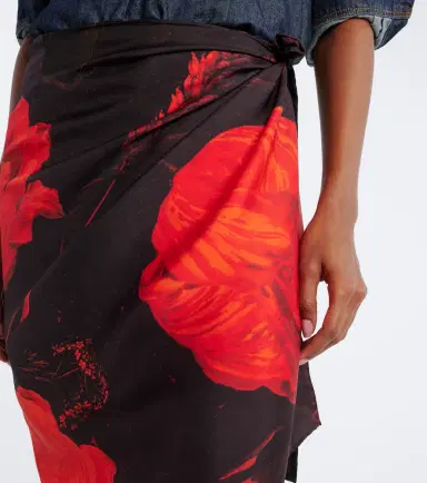 Dries Van Noten Printed silk wrap skirt | Thumbnail 5