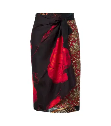 Dries Van Noten Printed silk wrap skirt | Thumbnail 1
