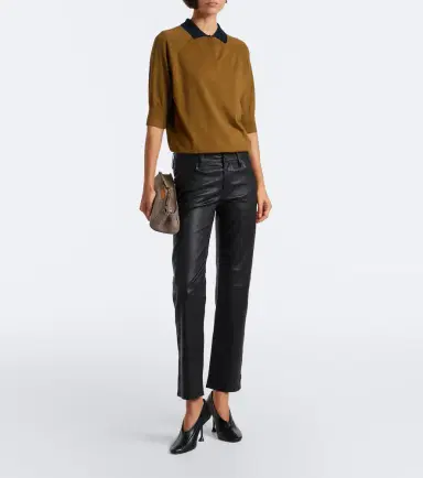 Frame Cigarette leather slim pants | Thumbnail 2 Frame Cigarette leather slim pants | Thumbnail 2