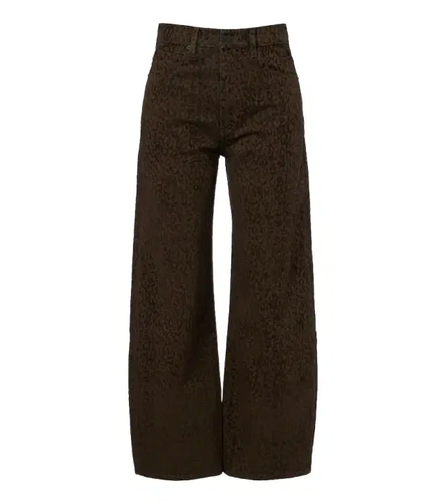 Frame Bow leopard-print barrel-leg jeans