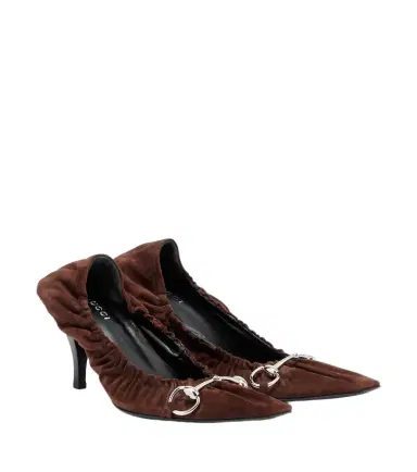 Gucci Vittoria Horsebit suede pumps | Thumbnail 1