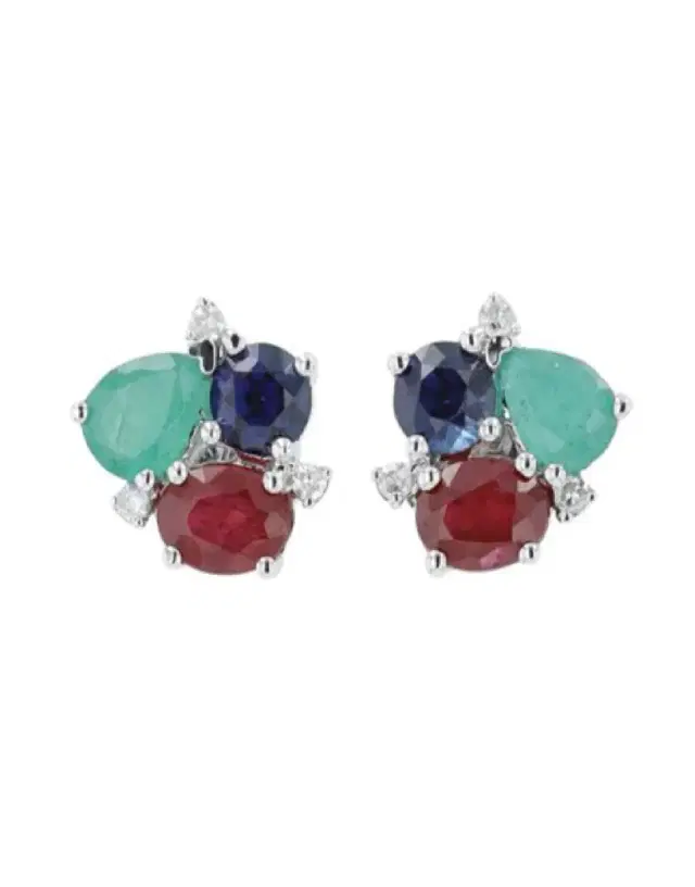 1.03ct Diamond Multi 14K Gold Multi Shaped Earrings