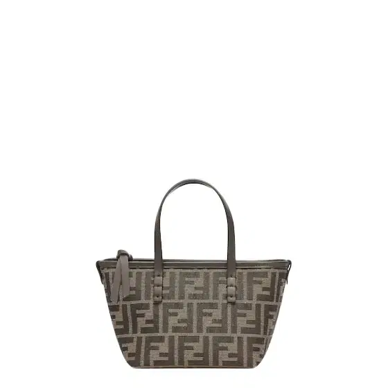 Mini shopping bag made of jacquard fabric with an iconic