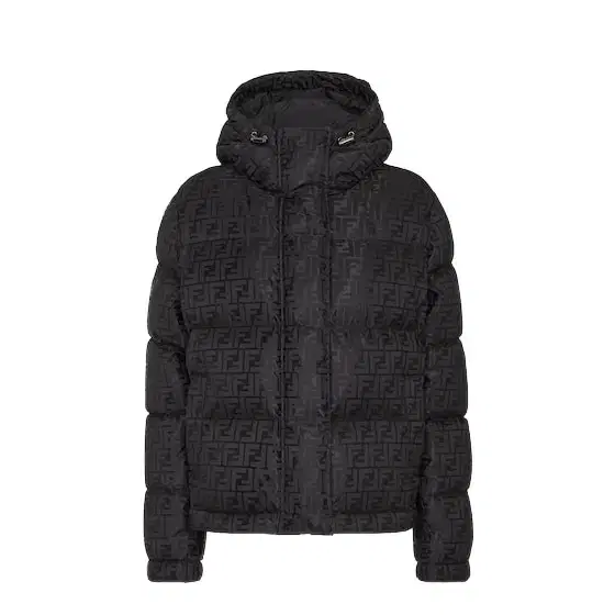 Fendi Puffer jacket with high collar and drawstring hood