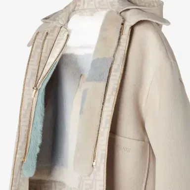 Fendi Short blouson with shirt collar and detachable hood | Thumbnail 4