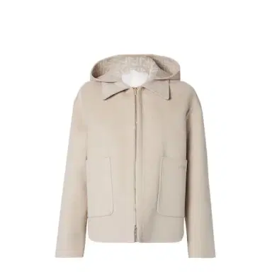 Fendi Short blouson with shirt collar and detachable hood | Thumbnail 1