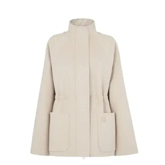 Parka-style blouson with detachable hood and adjustable