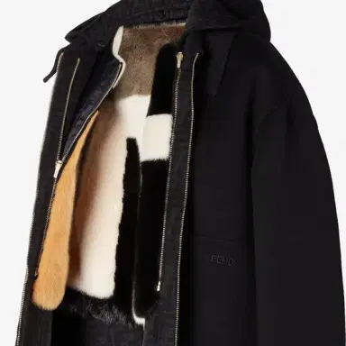 Fendi Short blouson with shirt collar and detachable hood | Thumbnail 4