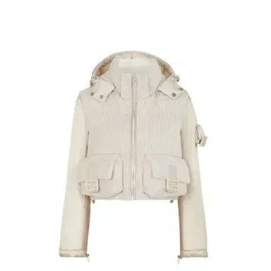 Fendi Cropped, padded jacket with high collar and removable hood | Thumbnail 1 Fendi Cropped, padded jacket with high collar and removable hood | Thumbnail 1