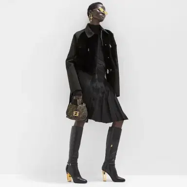 Fendi Cropped jacket with shirt collar and long raglan sleeves | Thumbnail 4 Fendi Cropped jacket with shirt collar and long raglan sleeves | Thumbnail 4
