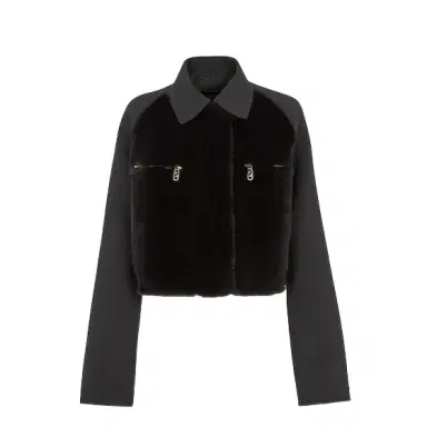 Fendi Cropped jacket with shirt collar and long raglan sleeves | Thumbnail 1 Fendi Cropped jacket with shirt collar and long raglan sleeves | Thumbnail 1