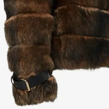 Fendi Aviator jacket with wide collar fastened with leather | Thumbnail 3