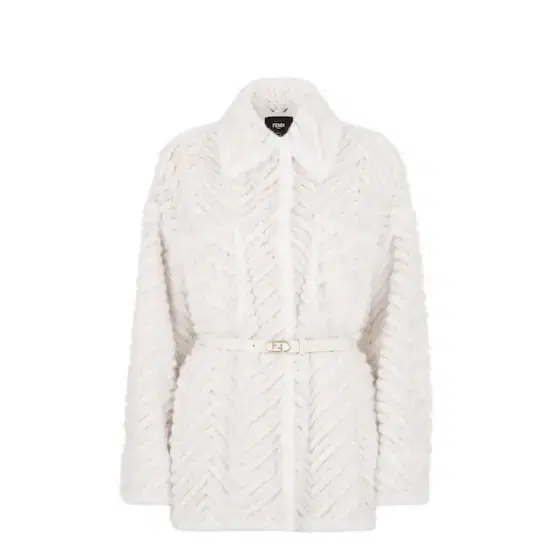 Fendi Single-breasted jacket with shirt collar and low-cut set-in