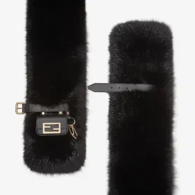 Fendi Maxi stole with multifunctional leather belt | Thumbnail 2 Fendi Maxi stole with multifunctional leather belt | Thumbnail 2
