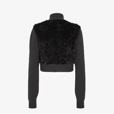 Fendi Cropped jacket with high collar and long sleeves | Thumbnail 2