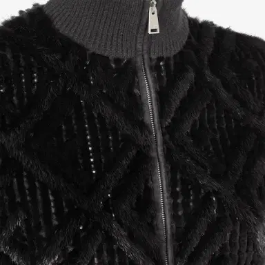 Fendi Cropped jacket with high collar and long sleeves | Thumbnail 3