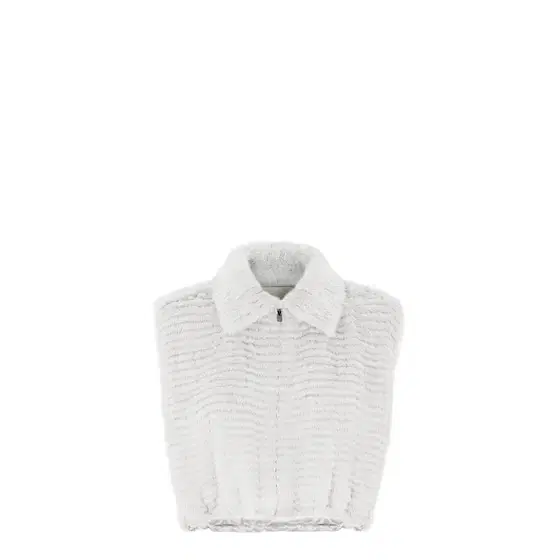 Boxy cut cropped gilet