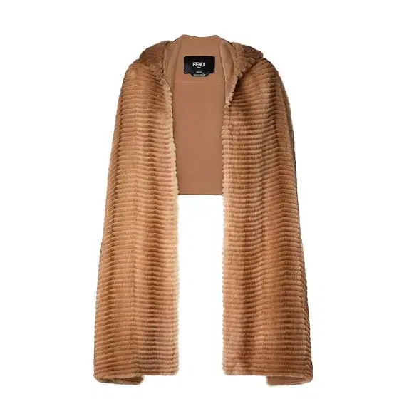 Fendi Long scarf with hood, folds away for easy storage or travel