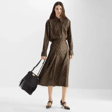 Fendi High-waisted skirt with a flowing, flared line | Thumbnail 4