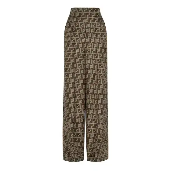 Fendi High-waisted, tailored palazzo trousers