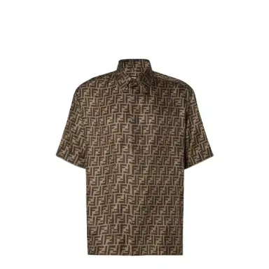 Fendi Oversized shirt with Italian-style collar and short sleeves | Thumbnail 1