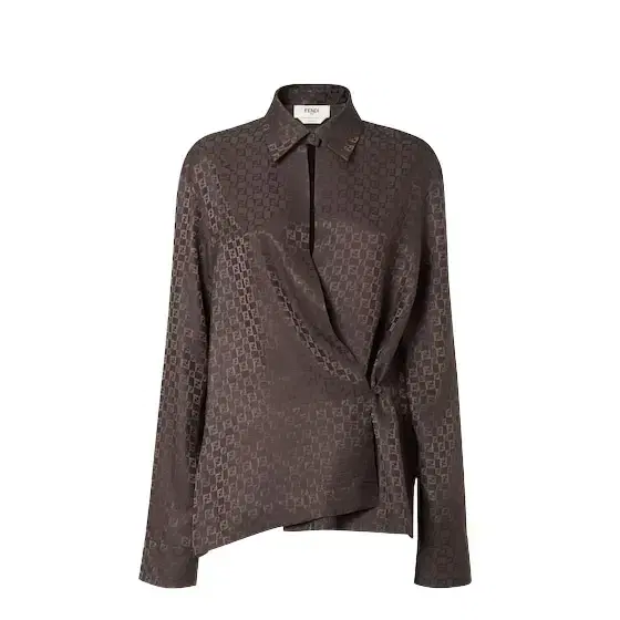 Fendi Long-sleeved shirt with a crossover silhouette
