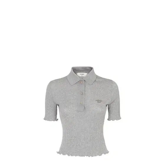 Fendi Short-sleeved cropped polo shirt